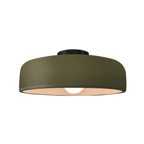 Semi-Flush Mts. Bowl Style by Justice Designs ( 102 | CER-6343-MGRN-MBLK Radiance ) 