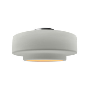 Semi-Flush Mts. Drum Shade by Justice Designs ( 102 | CER-6363-MTGD-NCKL Radiance ) 