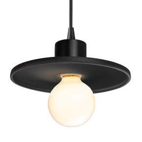 Mini Pendants Metal Shade by Justice Designs ( 102 | CER-6325-CRB-MBLK-BKCD Radiance ) 