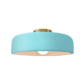 Semi-Flush Mts. Bowl Style by Justice Designs ( 102 | CER-6343-RFPL-BRSS Radiance ) 