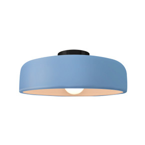 Semi-Flush Mts. Bowl Style by Justice Designs ( 102 | CER-6343-SKBL-MBLK Radiance ) 