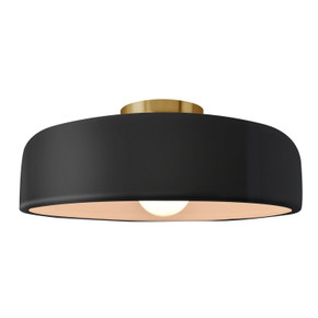 Semi-Flush Mts. Bowl Style by Justice Designs ( 102 | CER-6345-BLK-BRSS Radiance ) 