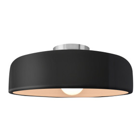 Semi-Flush Mts. Bowl Style by Justice Designs ( 102 | CER-6345-BLK-NCKL Radiance ) 