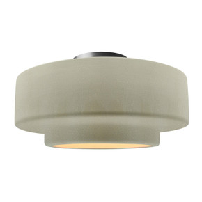 Semi-Flush Mts. Drum Shade by Justice Designs ( 102 | CER-6365-CKC-NCKL Radiance ) 