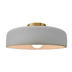 Semi-Flush Mts. Bowl Style by Justice Designs ( 102 | CER-6345-MAT-BRSS Radiance ) 