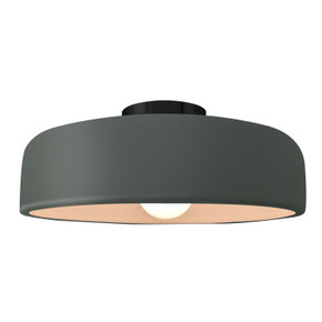 Semi-Flush Mts. Bowl Style by Justice Designs ( 102 | CER-6345-PWGN-MBLK Radiance ) 