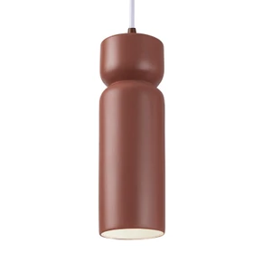 Mini Pendants Glass Down by Justice Designs ( 102 | CER-6510-CLAY-DBRZ-WTCD-LED1-700 Radiance ) 