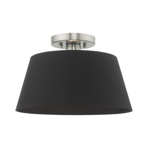 Semi-Flush Mts. Drum Shade by Livex Lighting ( 107 | 51352-91 Belclaire ) 