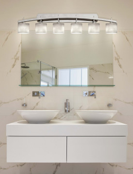 Bathroom Fixtures Five+Lights by Justice Designs ( 102 | CLD-8596-30-NCKL Clouds ) 