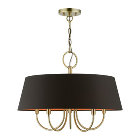 Mid. Chandeliers Drum Shade by Livex Lighting ( 107 | 51355-01 Palma ) 