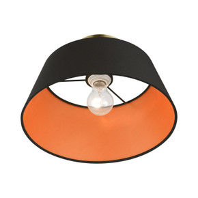 Semi-Flush Mts. Drum Shade by Livex Lighting ( 107 | 51357-01 Palma ) 