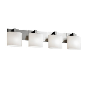 Bathroom Fixtures Four Lights by Justice Designs ( 102 | FSN-8924-30-OPAL-NCKL Fusion ) 