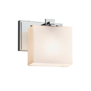 Sconces Single Glass by Justice Designs ( 102 | FSN-8447-55-OPAL-CROM Fusion ) 