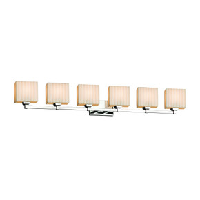 Bathroom Fixtures Five+Lights by Justice Designs ( 102 | PNA-8436-55-WFAL-CROM Porcelina ) 