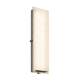 Exterior Wall Mt./Flush by Justice Designs ( 102 | FSN-7565W-WEVE-NCKL Fusion ) 
