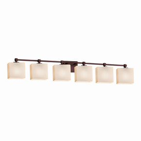 Bathroom Fixtures Five+Lights by Justice Designs ( 102 | FSN-8426-55-OPAL-DBRZ Fusion ) 