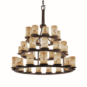 Large Chandeliers Glass Shade by Justice Designs ( 102 | FAL-8712-10-DBRZ-LED36-25200 LumenAria ) 