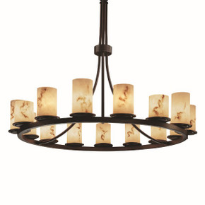 Large Chandeliers Glass Shade by Justice Designs ( 102 | FAL-8715-10-DBRZ-LED15-10500 LumenAria ) 