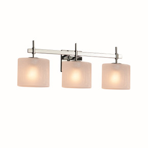 Bathroom Fixtures Three Lights by Justice Designs ( 102 | FSN-8413-30-FRCR-CROM Fusion ) 