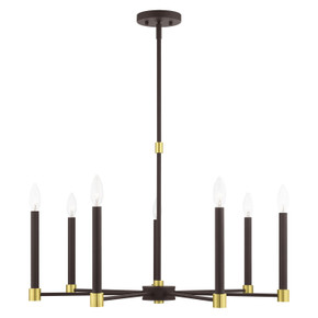 Mid. Chandeliers Candle by Livex Lighting ( 107 | 46887-07 Karlstad ) 