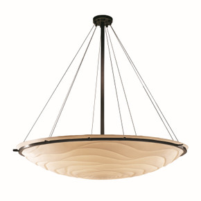 Pendants Bowl Style by Justice Designs ( 102 | PNA-9699-35-WAVE-DBRZ Porcelina ) 