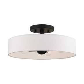 Semi-Flush Mts. Drum Shade by Livex Lighting ( 107 | 46927-04 Venlo ) 