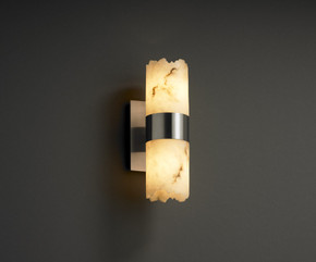 Sconces Double Glass by Justice Designs ( 102 | FAL-8762-12-NCKL LumenAria ) 