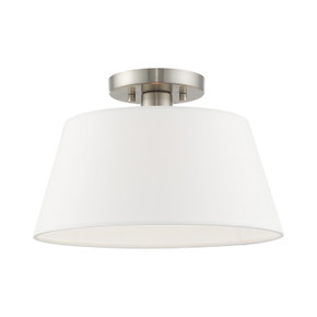 Semi-Flush Mts. Drum Shade by Livex Lighting ( 107 | 41312-91 Belclaire ) 