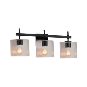 Bathroom Fixtures Three Lights by Justice Designs ( 102 | FSN-8413-30-SEED-MBLK Fusion ) 