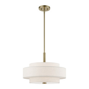Pendants Drum Shade by Livex Lighting ( 107 | 52137-01 Monroe ) 