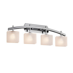 Bathroom Fixtures Four Lights by Justice Designs ( 102 | FSN-8594-55-FRCR-CROM-LED4-2800 Fusion ) 