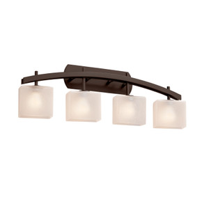 Bathroom Fixtures Four Lights by Justice Designs ( 102 | FSN-8594-55-FRCR-DBRZ Fusion ) 