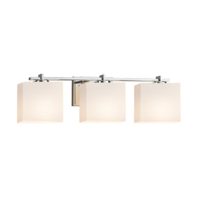Bathroom Fixtures Three Lights by Justice Designs ( 102 | FSN-8443-55-OPAL-CROM Fusion ) 