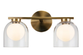 Bathroom Fixtures Two Lights by Matteo Lighting ( 423 | W60702AGCL Derbishone ) 