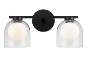 Bathroom Fixtures Two Lights by Matteo Lighting ( 423 | W60702BKCL Derbishone ) 