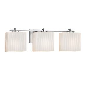 Bathroom Fixtures Three Lights by Justice Designs ( 102 | FSN-8443-55-RBON-CROM-LED3-2100 Fusion ) 