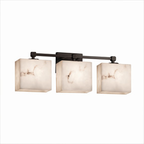 Bathroom Fixtures Three Lights by Justice Designs ( 102 | FAL-8423-55-MBLK LumenAria ) 