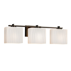 Bathroom Fixtures Three Lights by Justice Designs ( 102 | FSN-8443-55-RBON-DBRZ Fusion ) 