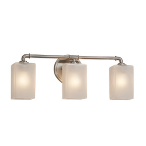 Bathroom Fixtures Three Lights by Justice Designs ( 102 | FSN-8463-15-FRCR-NCKL Fusion ) 