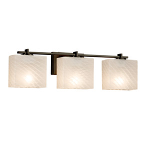 Bathroom Fixtures Three Lights by Justice Designs ( 102 | FSN-8443-55-WEVE-DBRZ Fusion ) 