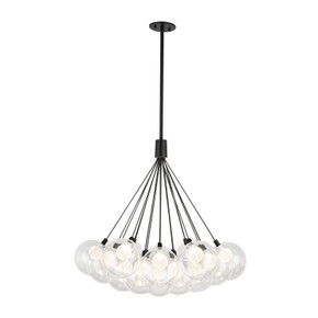 Mid. Chandeliers Glass Down by Kuzco Lighting ( 347 | CH3128-BK Bolla ) 
