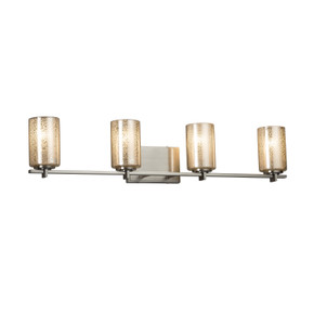 Bathroom Fixtures Four Lights by Justice Designs ( 102 | FSN-8444-10-MROR-NCKL Fusion ) 