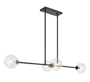 Linear/Island 4 Light + by Matteo Lighting ( 423 | C81704BKCL Novo ) 