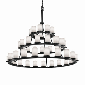 Large Chandeliers Glass Shade by Justice Designs ( 102 | CLD-8714-10-MBLK Clouds ) 