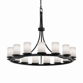 Large Chandeliers Glass Shade by Justice Designs ( 102 | CLD-8715-10-MBLK Clouds ) 