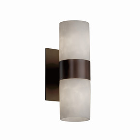 Sconces Single Glass by Justice Designs ( 102 | CLD-8762-10-DBRZ-LED2-1400 Clouds ) 