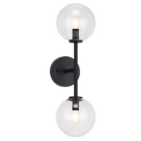 Sconces Double Glass by Matteo Lighting ( 423 | W81702BKCL Novo ) 