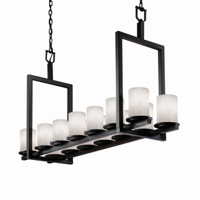 Linear/Island Multi-port/Cascade by Justice Designs ( 102 | CLD-8769-10-MBLK-LED14-9800 Clouds ) 