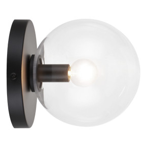Sconces Single Glass by Matteo Lighting ( 423 | WX06001BKCL Cosmo ) 