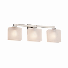 Bathroom Fixtures Three Lights by Justice Designs ( 102 | FSN-8433-55-FRCR-NCKL Fusion ) 